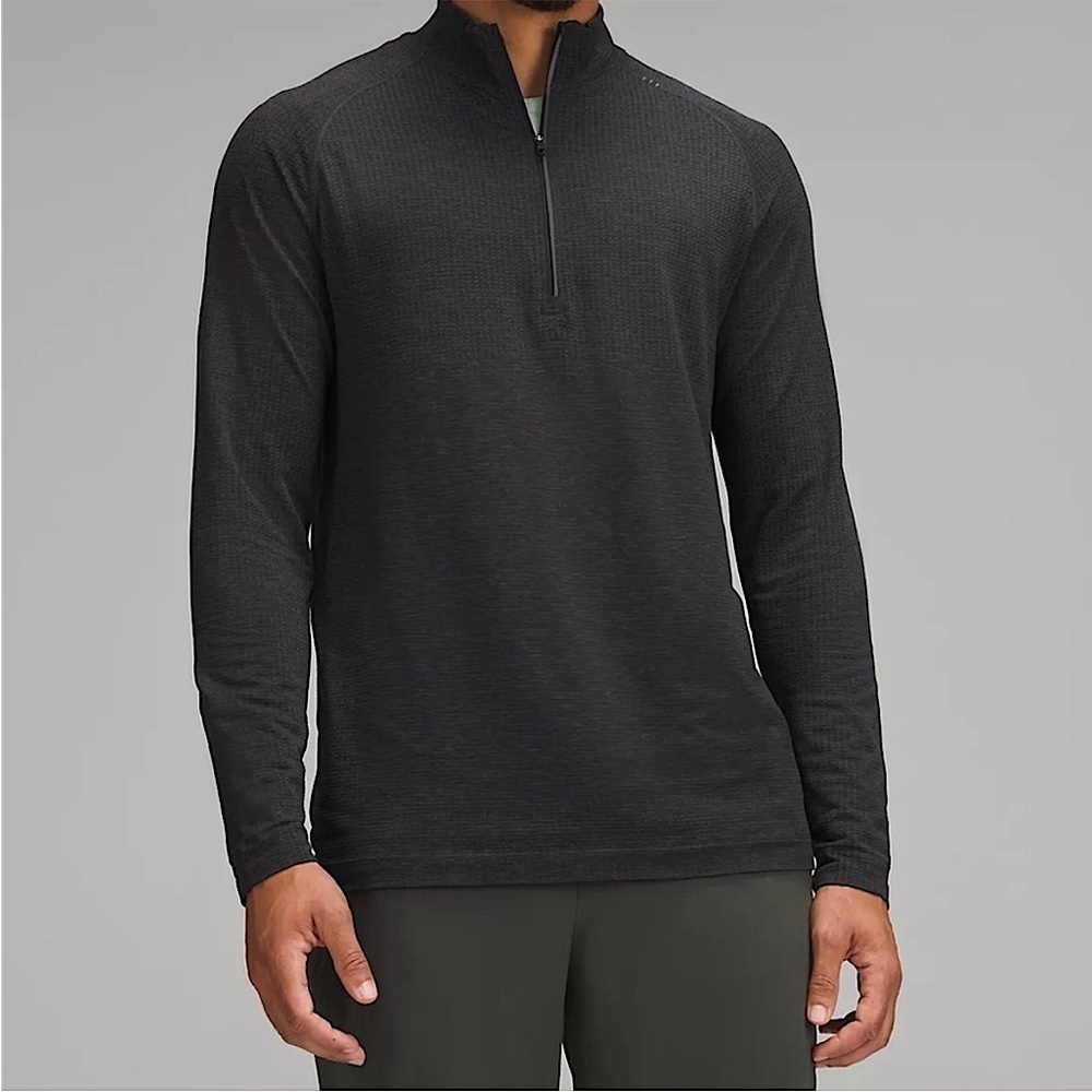 Lululemon Metal Vent Tech Half 1/2 Zip Jacket Deep Coal / Black‎ XL